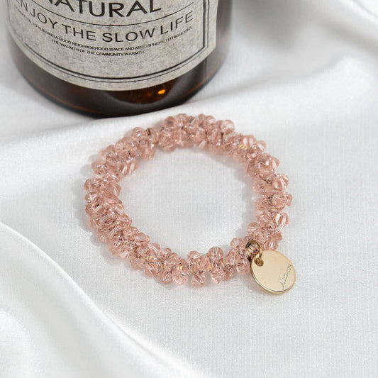 Crystal Beaded Hair Scrunchies Bracelet