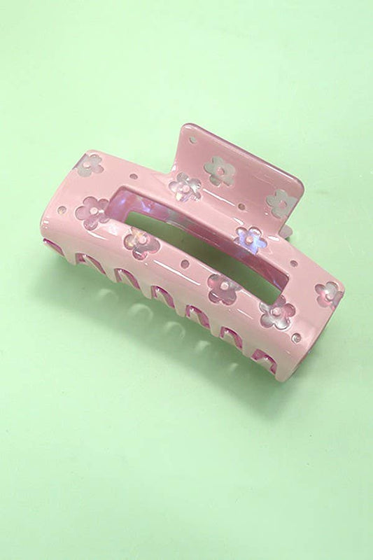 LUXE CUTOUT DAISY HAIR CLAW CLIP