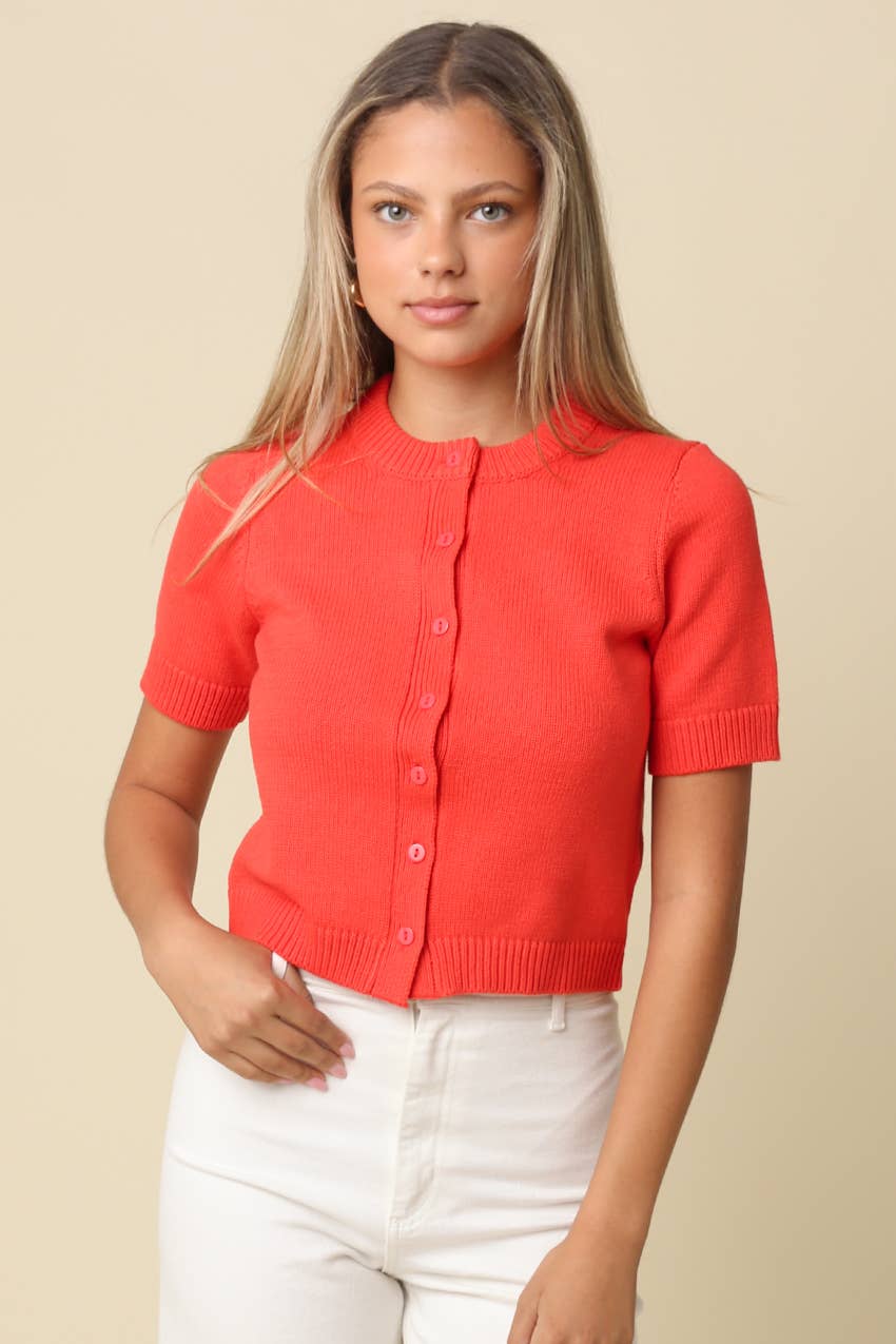 Leia Short Sleeve Knit Top