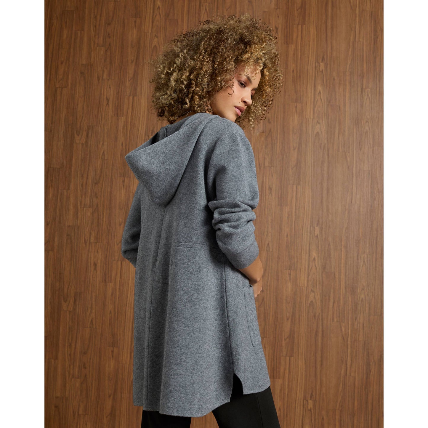 Heavenly-Luxe Zip Front Hooded Cardigan with Pockets
