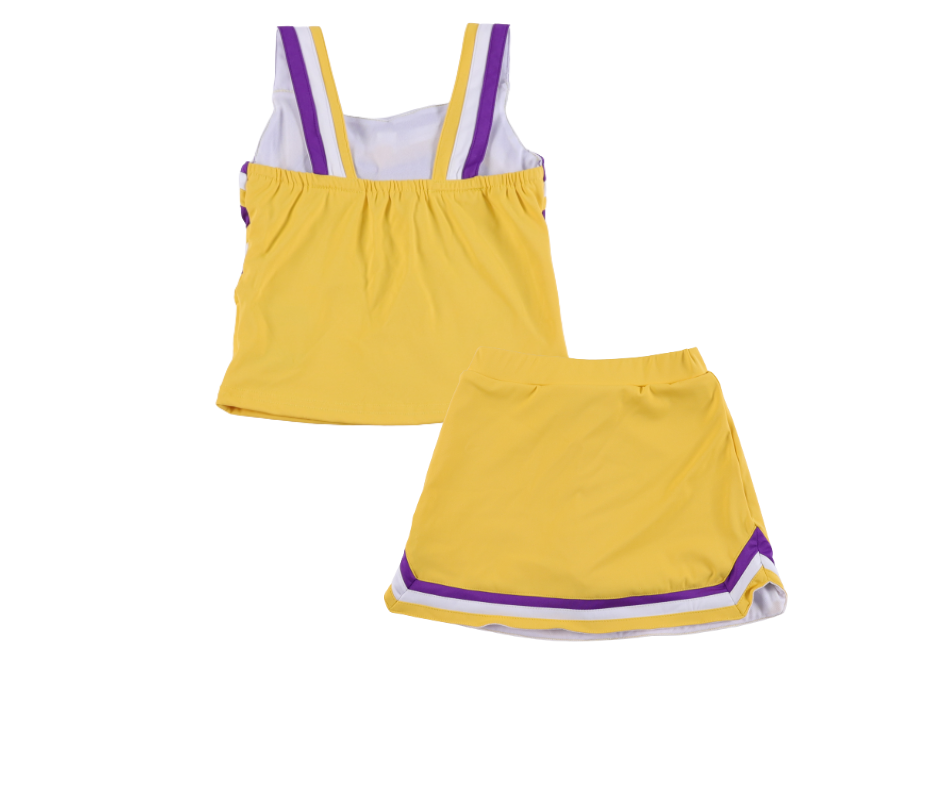 Purple and Gold Cheerleader Set