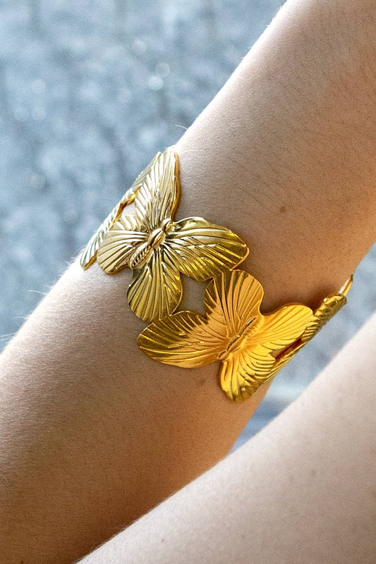 Butterfly Chain Cuff - 18K Gold Plated