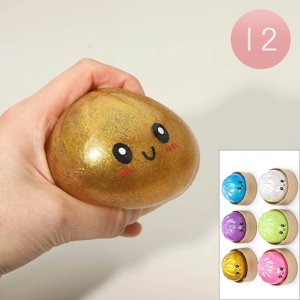 Cute Glitter Dumpling Squishy Stress Relief Ball Toy